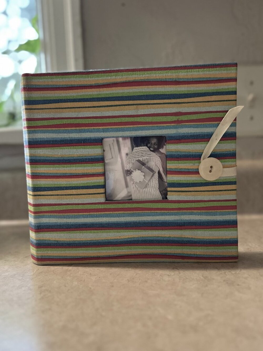 Vintage Striped Photo Album